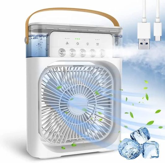 Portable Mini Cooler Rechargeable Air Conditioner Water Cooler Small AC for Office, Home Cooling, Summer Fan Hot or Cold USB Compatible Tumbler Bottle 3 Fast Speed (AC Cooler)